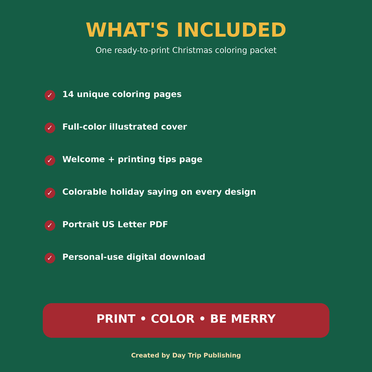 Merry Little Woodland Christmas | Coloring Pages Printable PDF