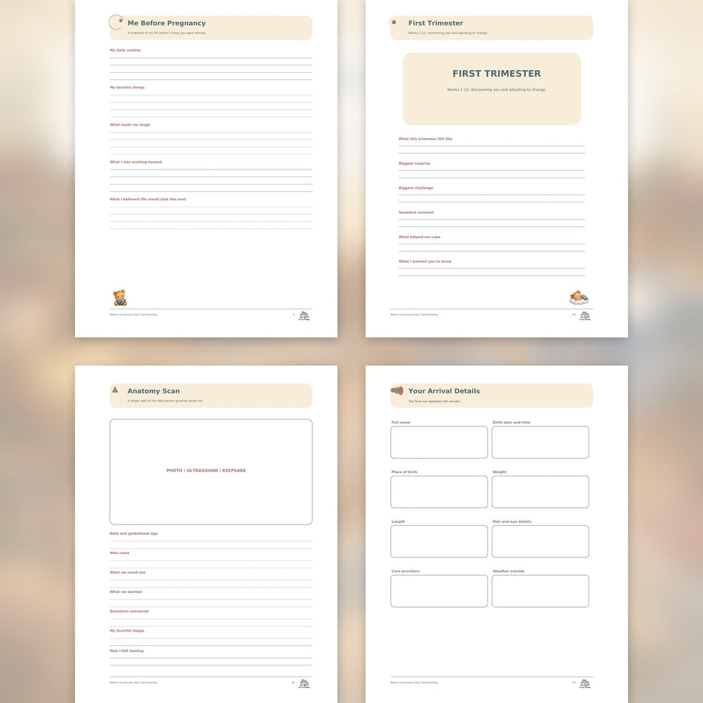 Before You Arrived – Little Bear Edition | Pregnancy & Family Keepsake Journal