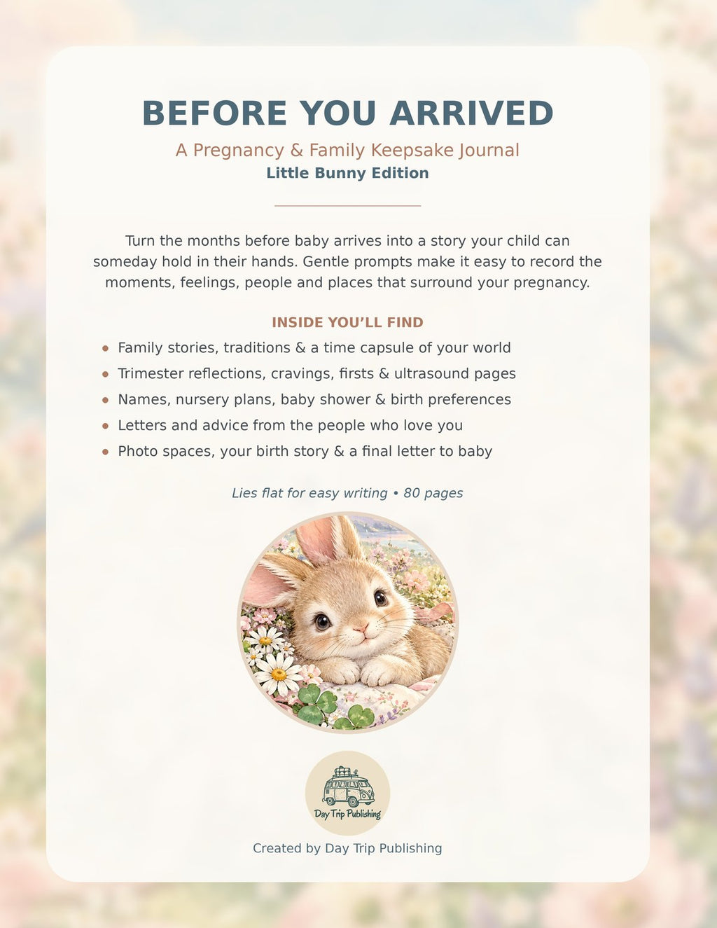 Before You Arrived – Little Bunny Edition | Pregnancy & Family Keepsake Journal
