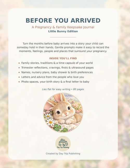 Before You Arrived – Little Bunny Edition | Pregnancy & Family Keepsake Journal