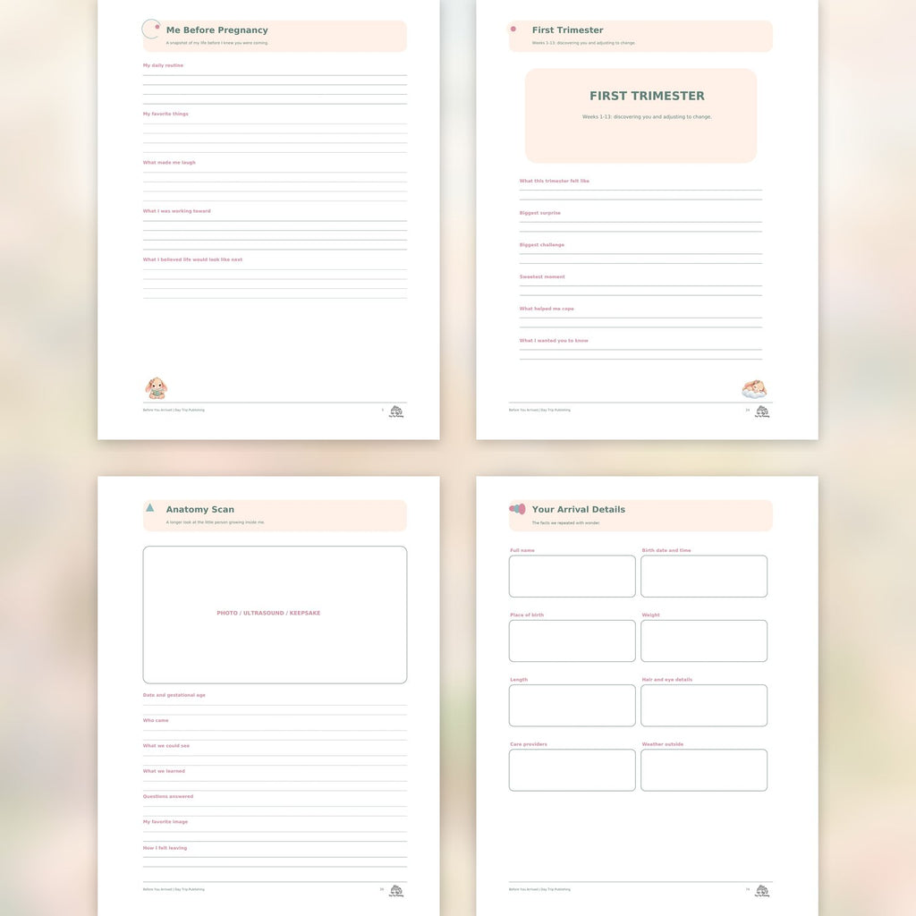 Before You Arrived – Little Bunny Edition | Pregnancy & Family Keepsake Journal