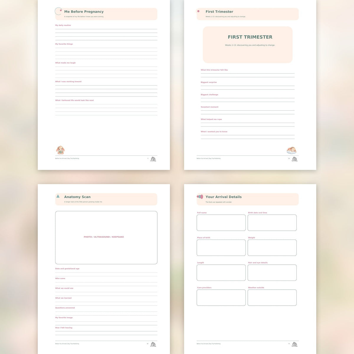 Before You Arrived – Little Bunny Edition | Pregnancy & Family Keepsake Journal