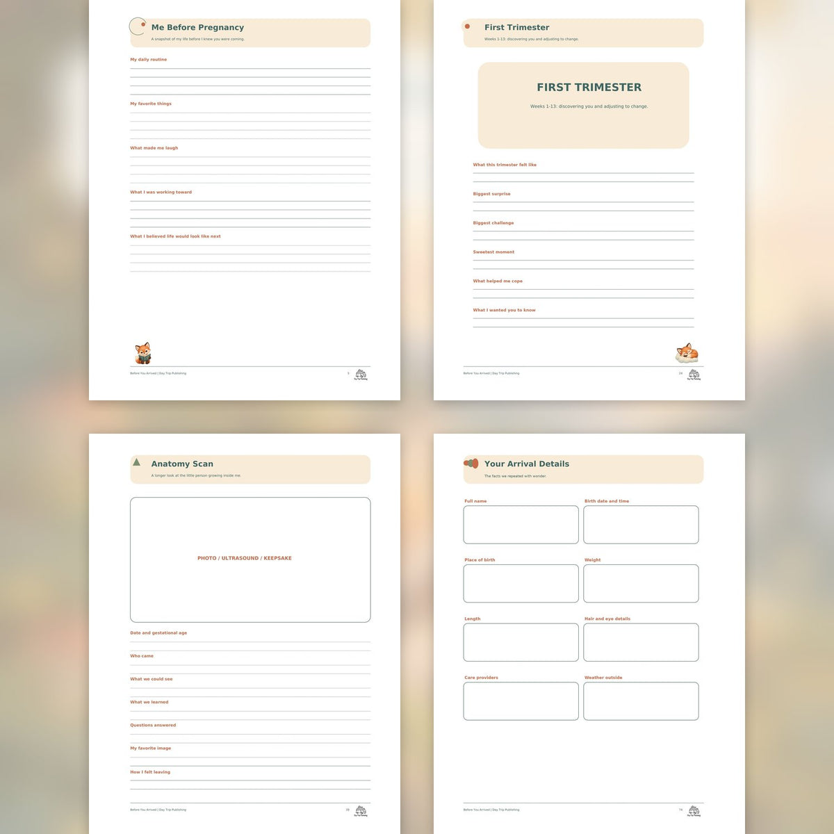 Before You Arrived – Little Fox Edition | Pregnancy & Family Keepsake Journal