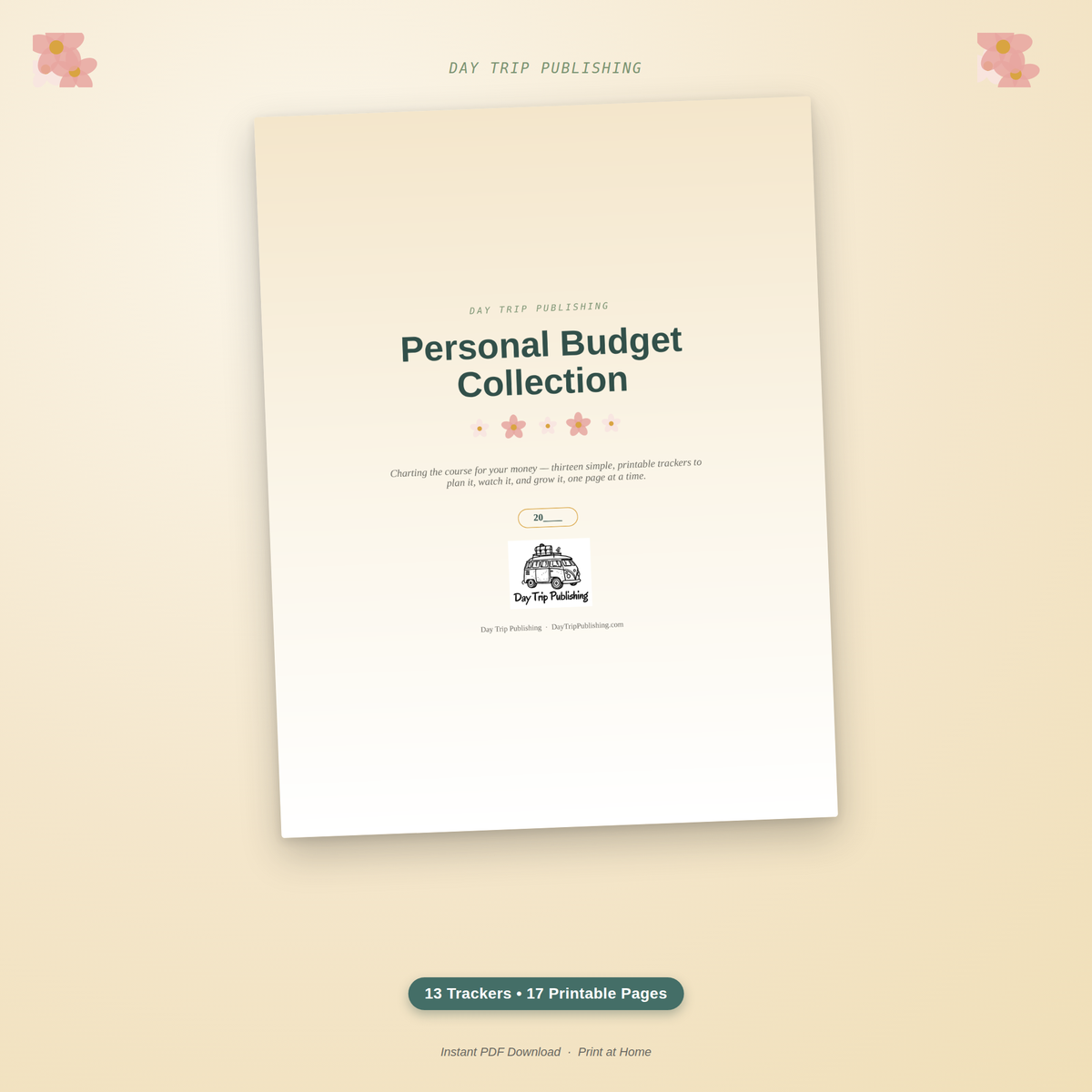 Personal Budget Collection | Printable PDF Budget Planner